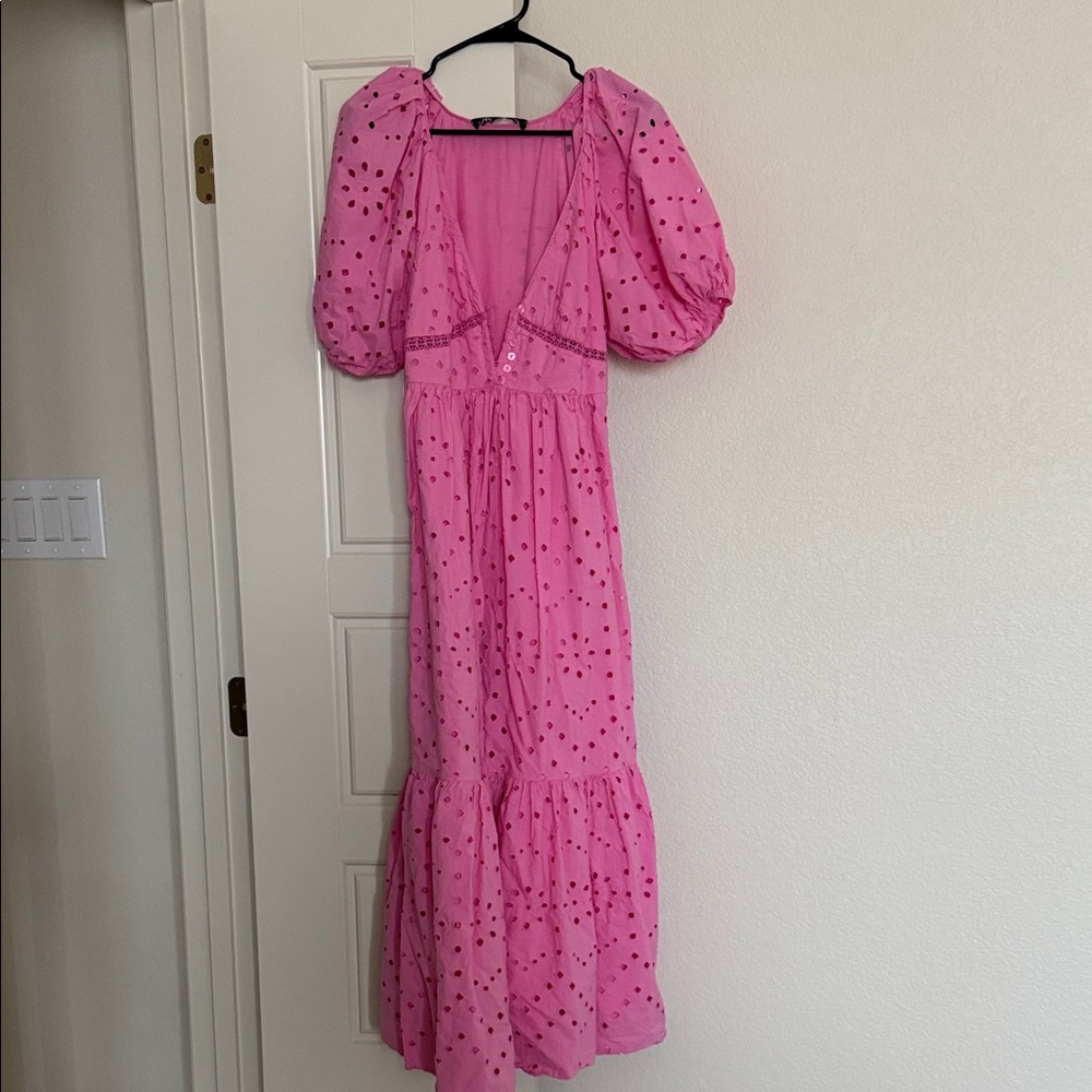 Pink Eyelet Easter Dress